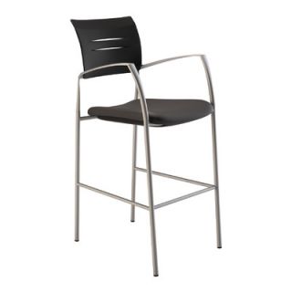 Compel Office Furniture Octiv Stool with Fabric Seat CSF2850BKSL