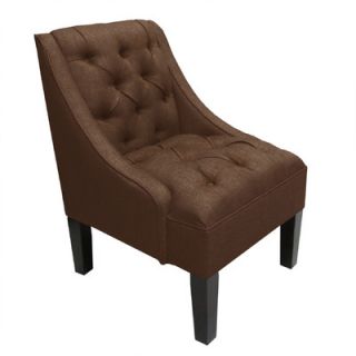 Skyline Furniture Tufted Swoop Armchair 79 1 Color Chocolate