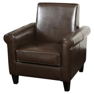 Home Loft Concept Brooks Bonded Leather Club Chair NFN1139 Color Chocolate B