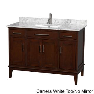 Wyndham Collection Wyndham Collection Hatton Dark Chestnut 48 inch Square Single sink Vanity With Accessory Options Brown Size Single Vanities