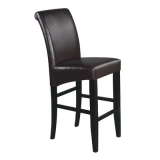 OSP Designs Parsons 30 Bar Stool with Cushion MET8630 Seat Color Espresso B