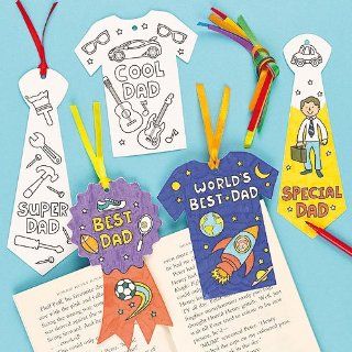 Father's Day Colour in Bookmarks (Pack of 12) Toys & Games