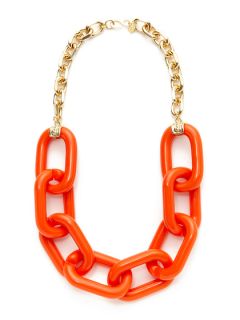 Oversized Coral Link Necklace by Kenneth Jay Lane