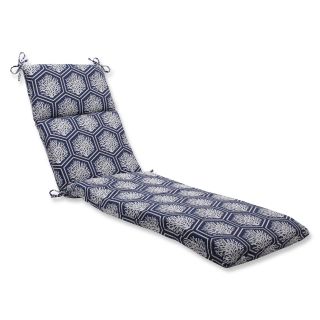 Pillow Perfect Chaise Lounge Cushion With Bella dura Seascape Navy Fabric