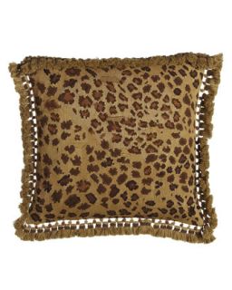 Leopard Aubusson Pillow, 22Sq.
