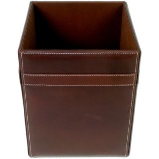 Dacasso 3200 Series Rustic Leather Square Waste Basket A3203