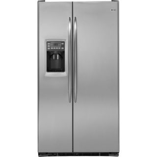 GE Profile 23.3 cu ft Side By Side Counter Depth Refrigerator with Single Ice Maker (Stainless Steel)