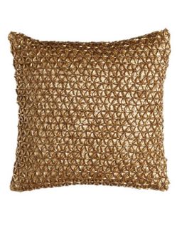 Glimmer Star 12 Sq. Pillow, Gold Leaf   Donna Karan Home