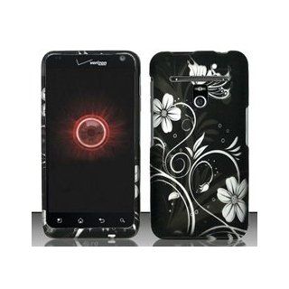 LG Revolution 4G VS910 / Esteem MS910 (Verizon/MetroPCS) White Flowers Design Hard Case Snap On Protector Cover + Car Charger + Free Neck Strap + Free Wrist Band Cell Phones & Accessories