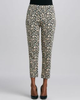 Leopard Print Ankle Pants   Joan Vass