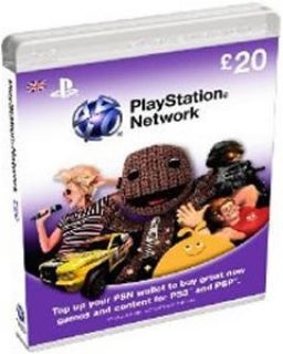 Playstation Network Card (PSN)   £20      Games Accessories