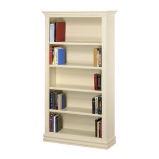 A&E Wood Designs Hampton 84 Bookcase HAMPT3684 pearlwhite