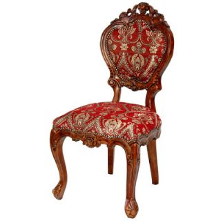 Oriental Furniture Queen Victoria Velvet Side Chair EU CHAIR10 E