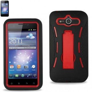 Reiko SLCPC06 HWM886BKRD Premium Durable Hybrid Combo Case with Kickstand for Huawei Glory/Mercury   1 Pack   Retail Packaging   Red Cell Phones & Accessories