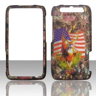 2D Camo USA Flag Motorola Atrix HD MB886 AT&T Cases Cover Hard Case Snap on Rubberized Touch Case Cover Faceplates Cell Phones & Accessories