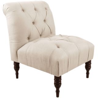 Skyline Furniture Linen Tufted Side Chair 6405LNN Color Talc