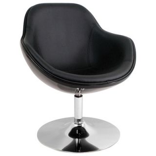 LumiSource Saddlebrook Lounge Chair CHR SDLBRK Color Solid Black