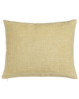Pillow w/ Crosshatch Embroidery, 16 x 20   Donna Karan Collection