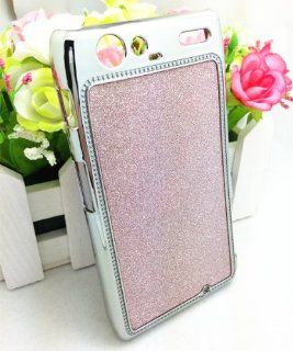 Baby Pink Deluxe Party Special Diamond Rhinestone Glitter Bling Chrome Hard Case Cover For Motorola Droid RAZR XT910 / MAXX XT912 Cell Phones & Accessories