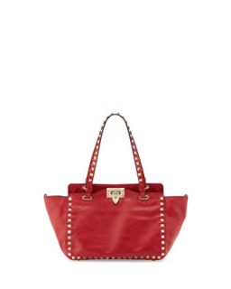 Rockstud Mini Tote Bag, Red   Valentino