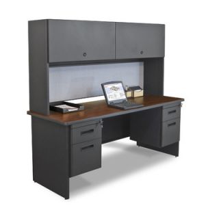 Marvel Office Furniture Pronto 72 Double File Computer Desk Credenza with Fl