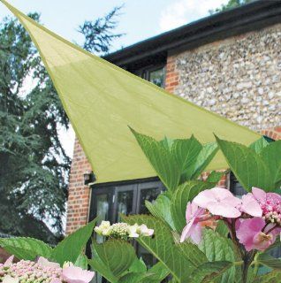 Easy Gardener 10908 Sun Sail Triangular Sun Shade, Beige  Deck Shade Canopy  Patio, Lawn & Garden