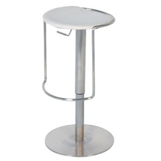 Chintaly 21 Adjustable Swivel Bar Stool 0535 AS BLK Color White