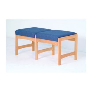 Wooden Mallet Dakota Wave Two Seat Bench with Designer Fabric DW5 2D
