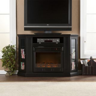Wildon Home ® Stuart 48 TV Stand with Electric Fireplace CSN139E Finish Black