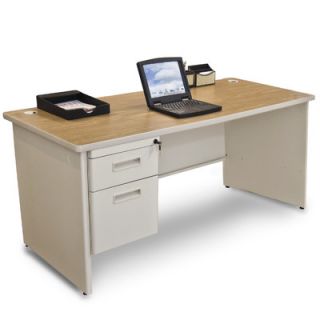 Marvel Office Furniture Pronto 66 Single Pedestal Computer Desk PDR6630SPUTO