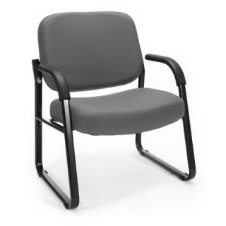 OFM Big and Tall Guest Arm Chair 407 80 Seat / Back Color Gray