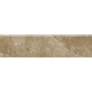 American Olean Stone Claire Russet Glazed Porcelain Indoor/Outdoor Bullnose Tile (Common 3 in x 13 in; Actual 3 in x 13.12 in)