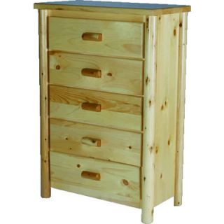 Moon Valley Rustic Nicholas 5 Drawer Chest L201 Finish Unfinished