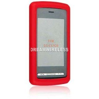 NEW RED SOFT RUBBER/SILICONE SKIN CASE COVER FOR LG Vu CU920 CU915 PHONE Cell Phones & Accessories