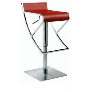 Chintaly Adjustable Swivel Bar Stool 0815 AS RED Color Red