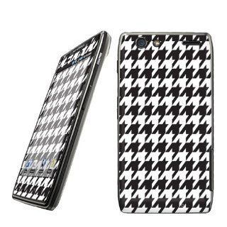 Motorola Droid Razr Maxx XT916 Vinyl Decal Protection Skin White Houndstooth Cell Phones & Accessories