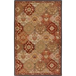 Hand tufted Red Alum Wool Rug (12 X 15)