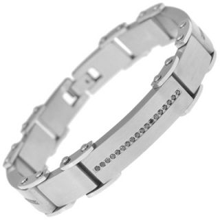 online only men s 1 2 ct t w enhanced black diamond id bracelet in