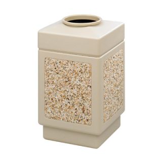Safco Products Canmeleon Series Outdoor Aggregate Panel Open Top Receptacle 9