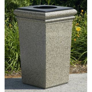 Commercial Zone 30 Gallon StoneTec Waste Container with Lid and Liner 7221 Co