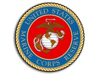 ROUND Marine Corps RESERVE Seal Sticker (usmc decal) 