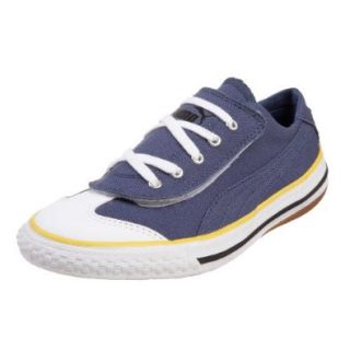 PUMA Infant/Toddler 917 Lo V Sneaker, Dark Denim/White/Dandelion, 10.5 M US Little Kid Athletic And Outdoor Footwear Shoes
