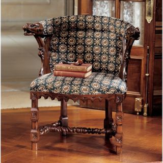 Design Toscano Kingsman Manor Dragon Fabric Arm Chair AF15009
