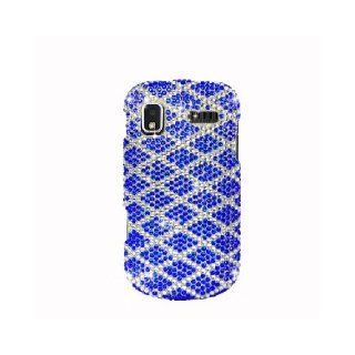 Samsung Focus i917 SGH I917 Bling Gem Jeweled Jewel Crystal Diamond Pattern Blue Cover Case Cell Phones & Accessories