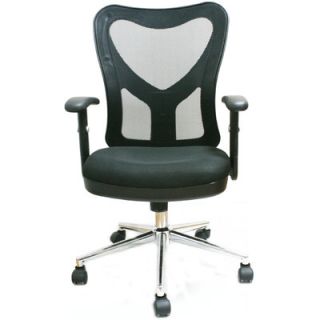 Techni Mobili Mid Back Mesh Fully Adjustable Office Chair RTA 0098M BK