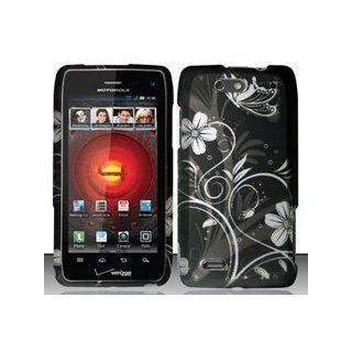 Motorola Droid 4 XT894 (Verizon) White Flowers Design Hard Case Snap On Protector Cover Cell Phones & Accessories