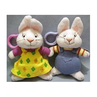 MAX & RUBY CLIP ONS Plush Rabbit Dolls KEYCHAINS by Gund Toys & Games