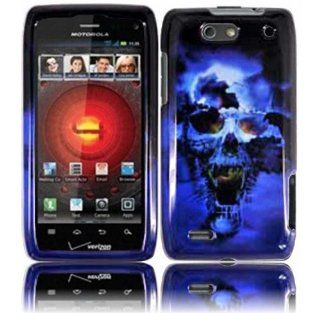 Blue Skull Hard Case Cover for Motorola Droid 4 XT894 Cell Phones & Accessories