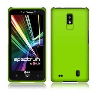 LG Spectrum VS920 Green Rubberized Cover Cell Phones & Accessories