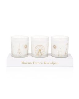 Three Scented Candles Set   Maison Francis Kurkdjian